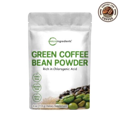 Pure Green Coffee Bean Extract – 4 oz, Filler-Free, Natural Caffeine, 50% Chlorogenic Acid for Metabolism Support & Weight Management, Vegan-Friendly Supplement